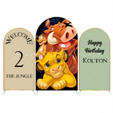 Lion King Birthday Baby Shower Party Arch Backdrop Wall Cloth Cover